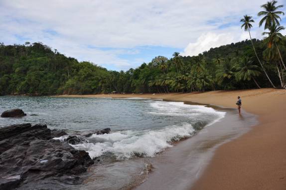Praia de Englishman'´s Bay, na costa norte de Tobago